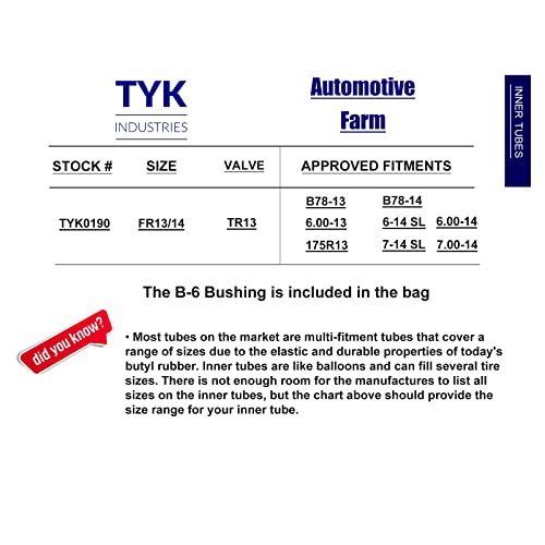 TYK 6-14 6.00-14 7-14 Farm Tractor Implement Tire Inner Tubes I18555
