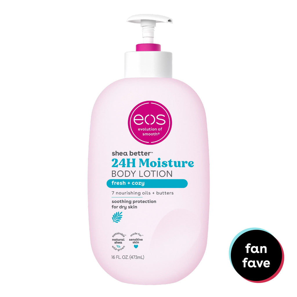 eos Shea Better Body Lotion- Fresh & Cozy, 24H Moisture for Dry Skin, 16 fl oz