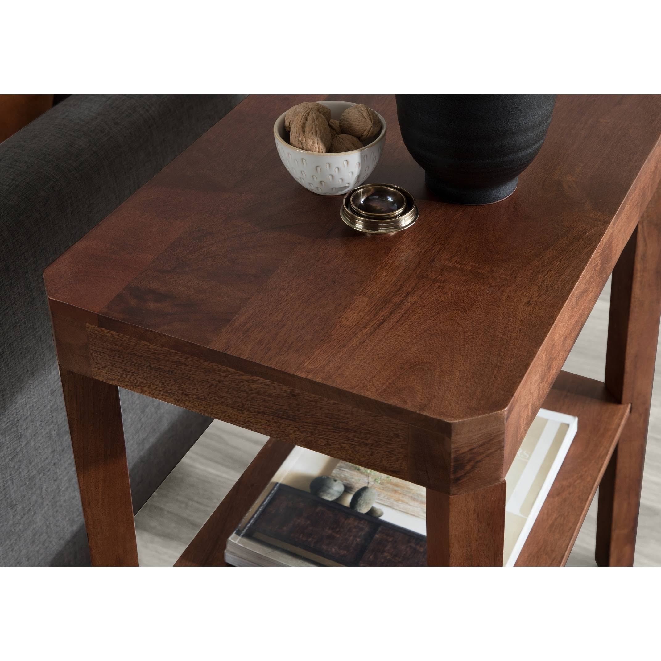Kate and Laurel Talcott Wood Side Table, Walnut Brown G75356