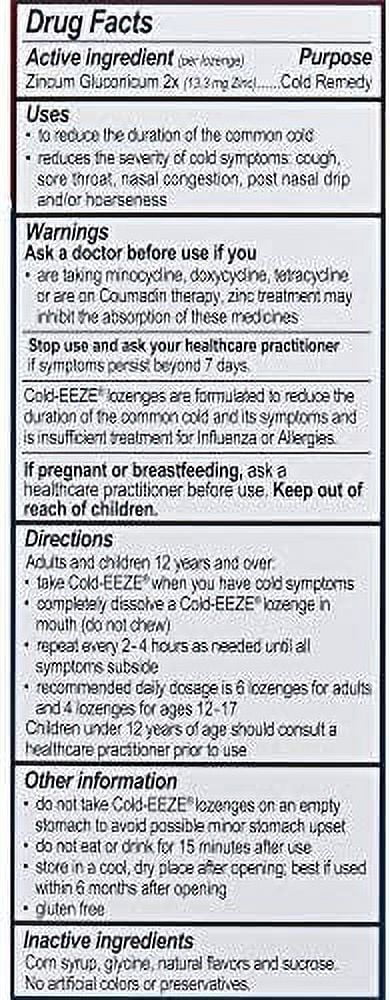 Cold-EEZE Cold Remedy Sugar Free Lozenges Wild Cherry 5 Pack P14820