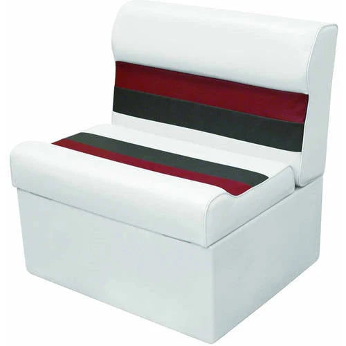 Wise Deluxe Series Pontoon Bench Seat and Backrest Cushion Set, Grey/Navy/Blue A8838