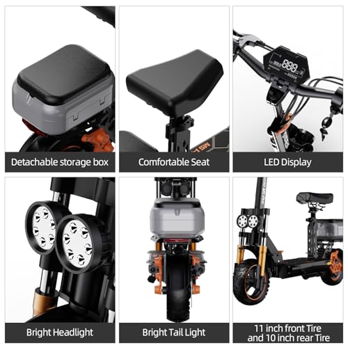 Ruitoo Electric Scooter 1000W Motor, Off Road Foldable E-Scooter for Adults H59744