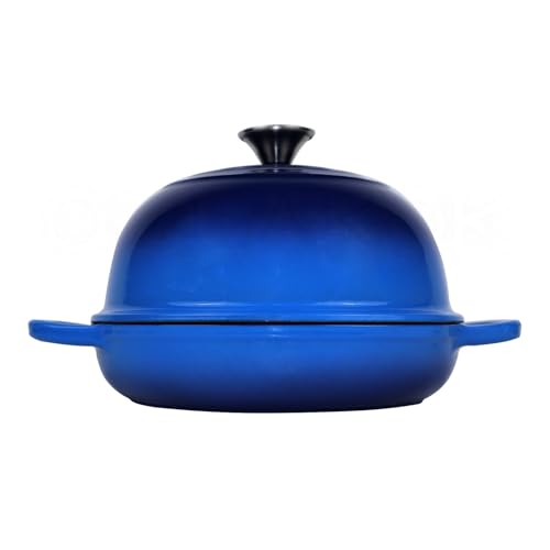Enameled Cast Iron Dutch Oven with Lid for Bread Baking, 5 qt Cyan I339101