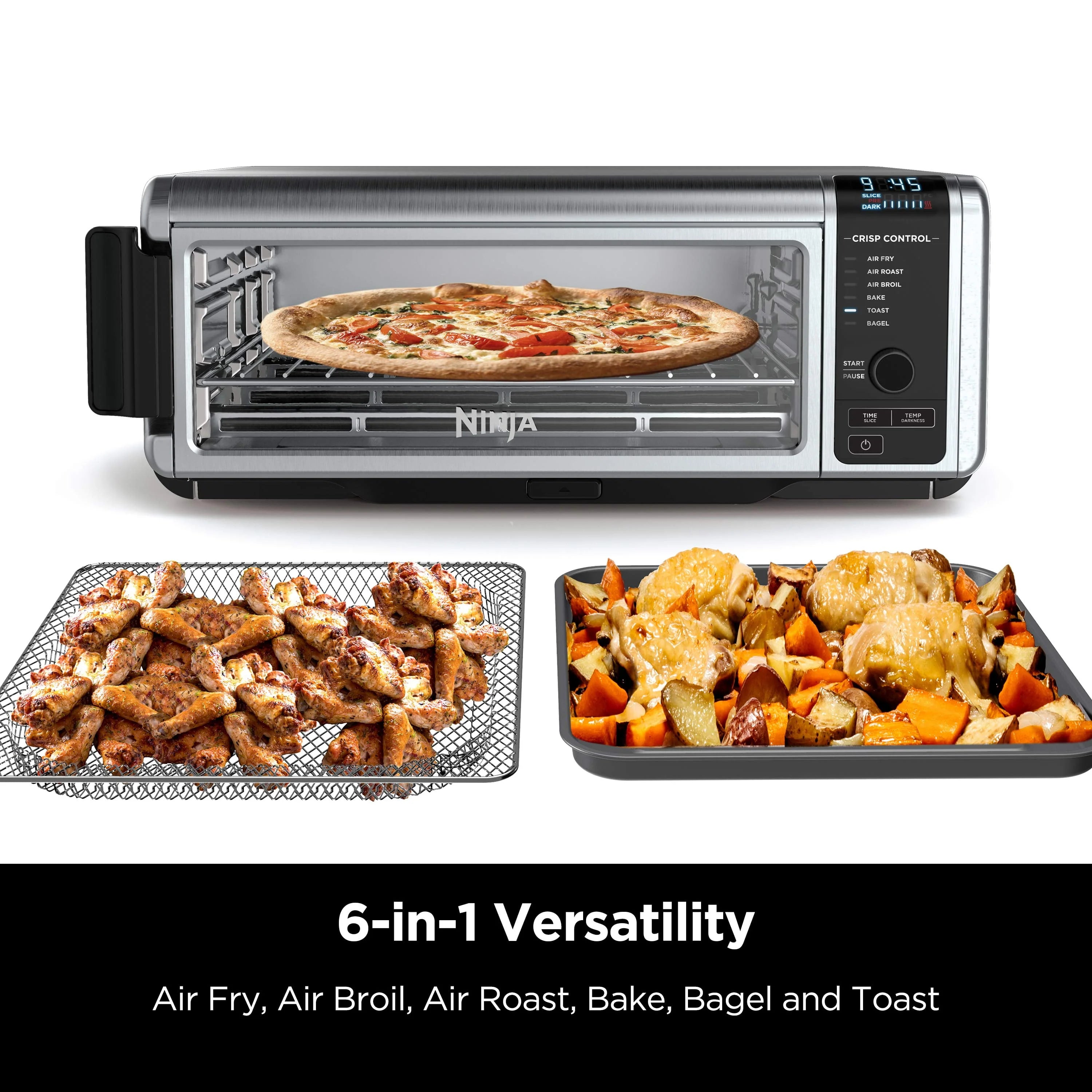 Ninja Foodi 6-in-1 Digital Air Fryer Toaster Oven with Flip-Away M335