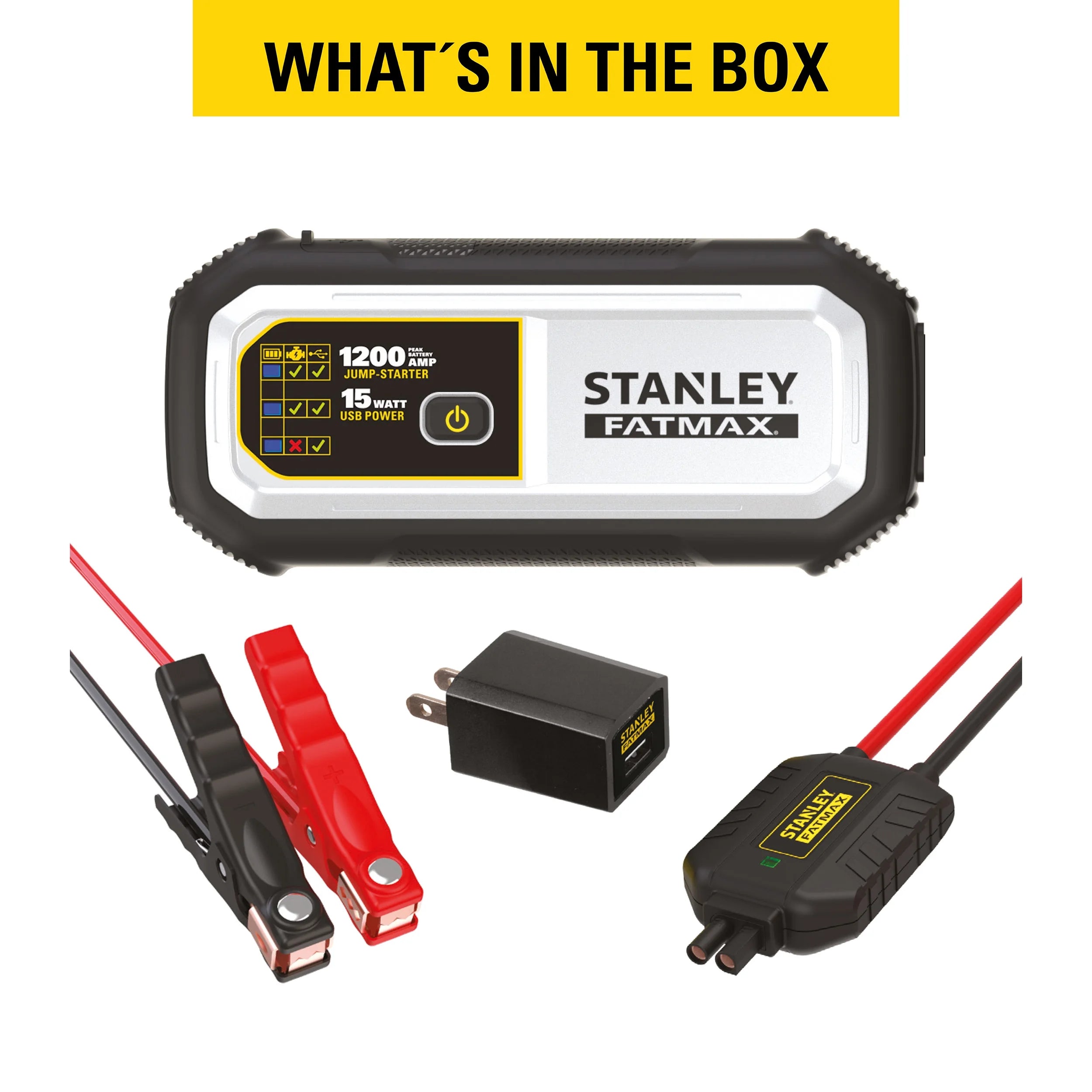 Stanley FatMax 1200 Amp Lithium Jump Starter with USB Power Bank C76139