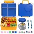 Bento Box for Kids - Leak-Proof Lunch Box with Insulated Thermos Food Jar, Blue O585527
