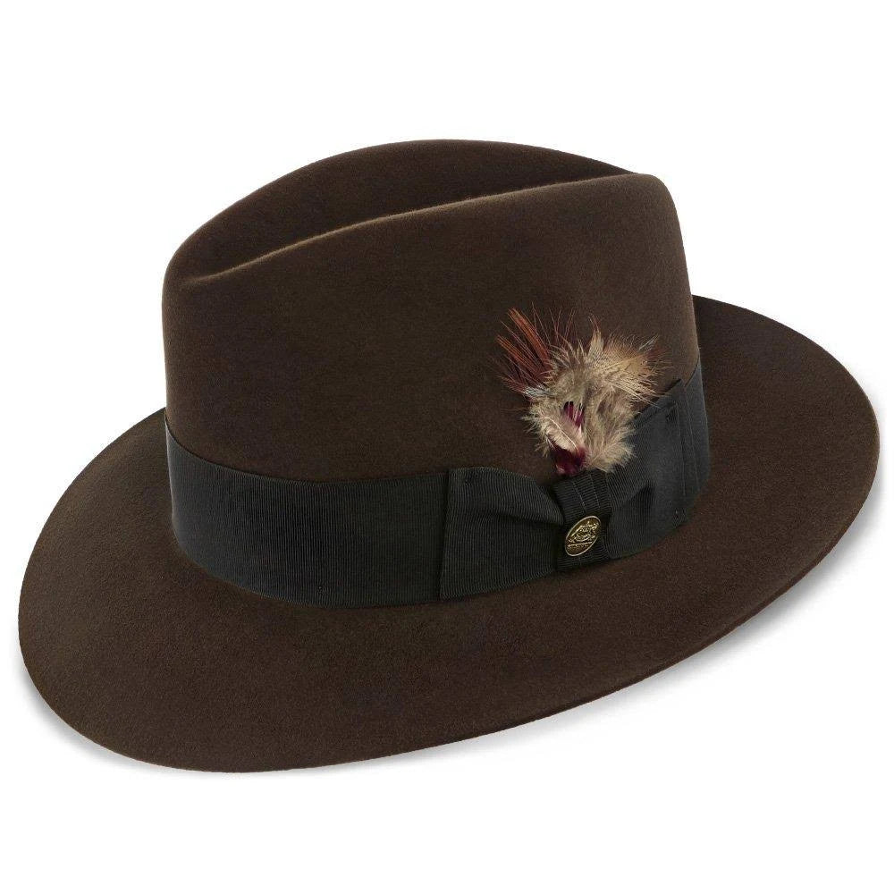 Stetson Pinnacle Beaver Fur Felt Fedora Hat 7 1/4 Caribou X383